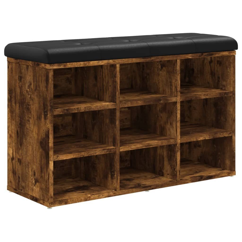 vidaXL Sitzbank Schuhbank Räuchereiche 82x32x50 cm Holzwerkstoff