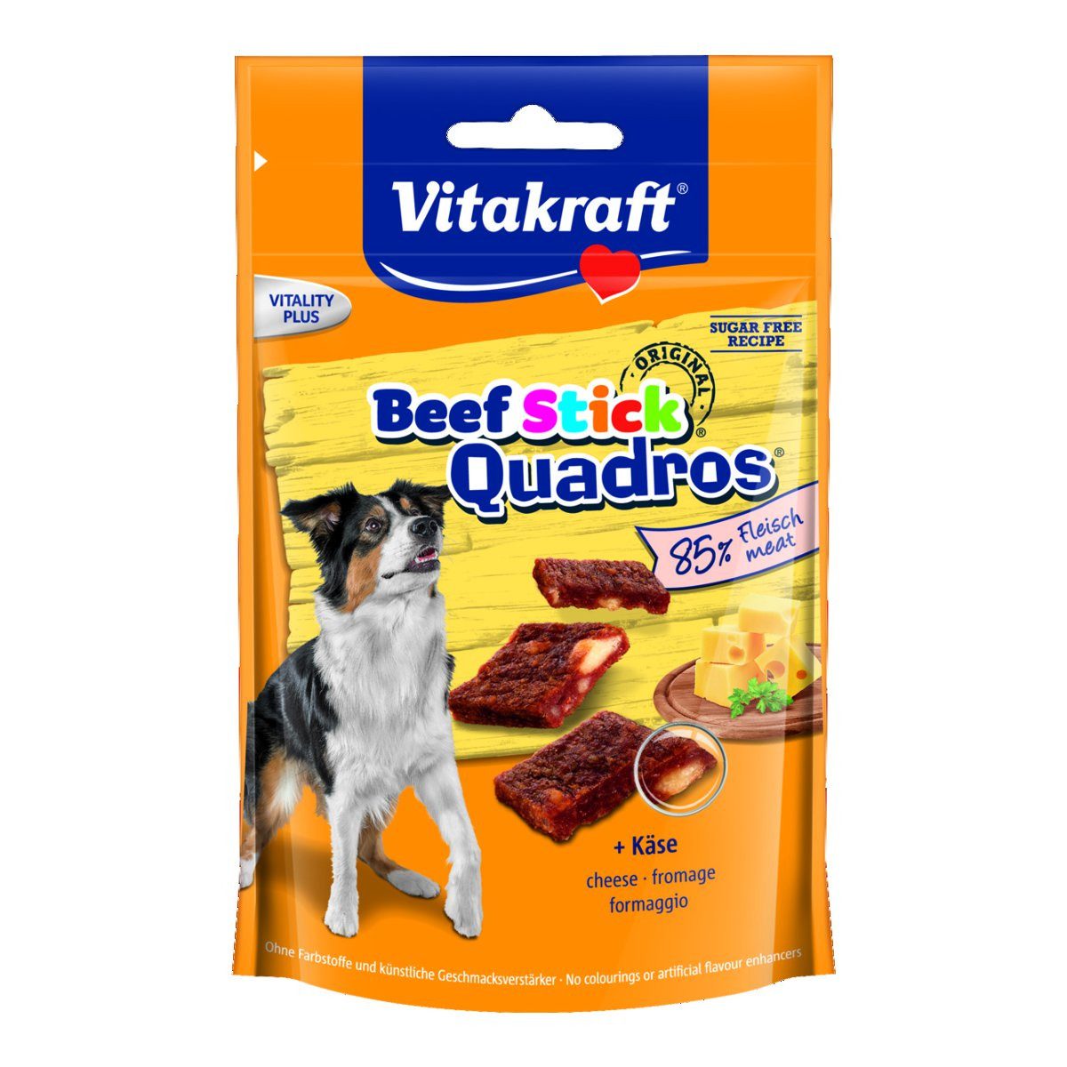 Vitakraft Beef Stick Quadros plus Käse, 7 x 70g
