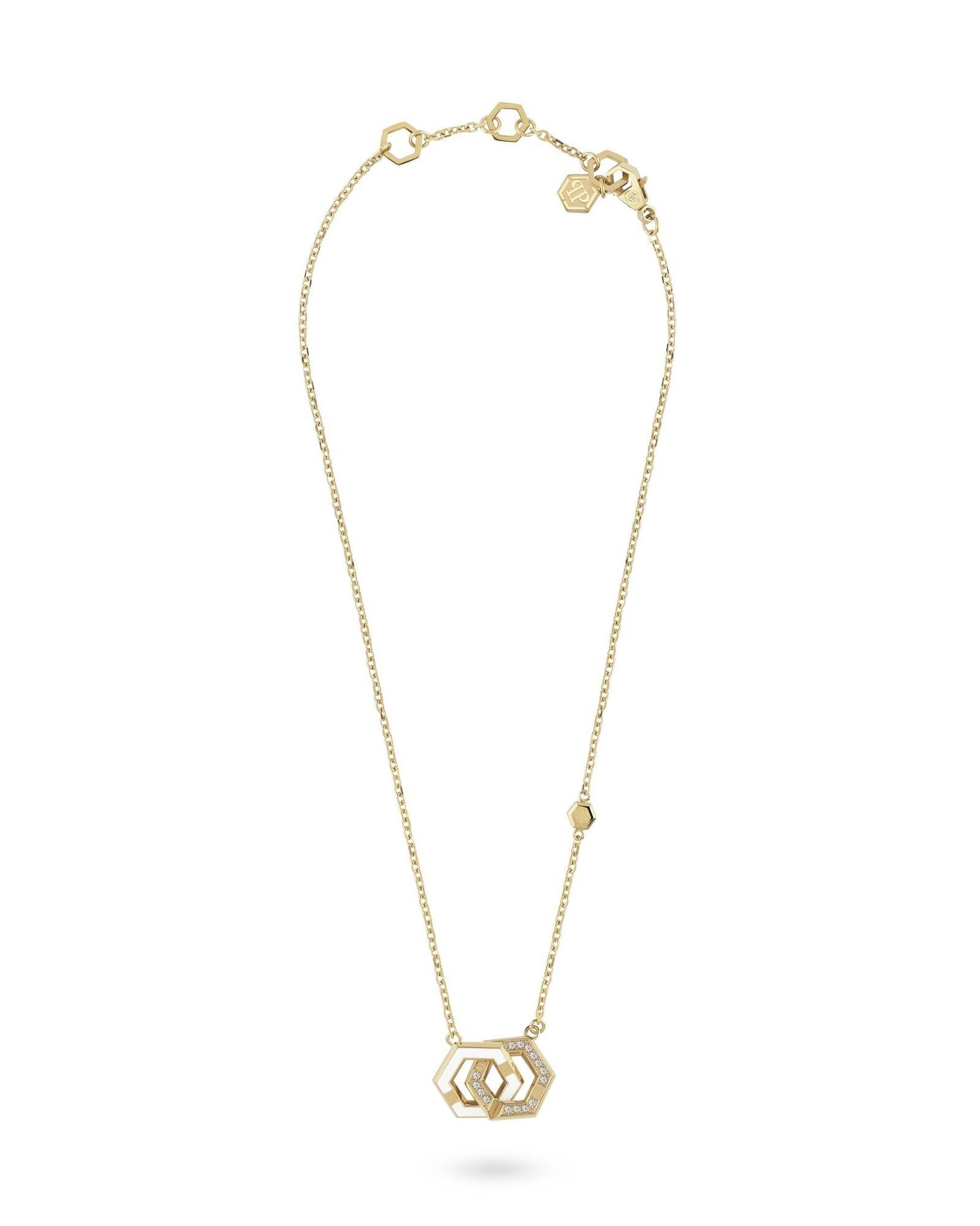 PHILIPP PLEIN Kette mit Anhänger Hexagon Crystal