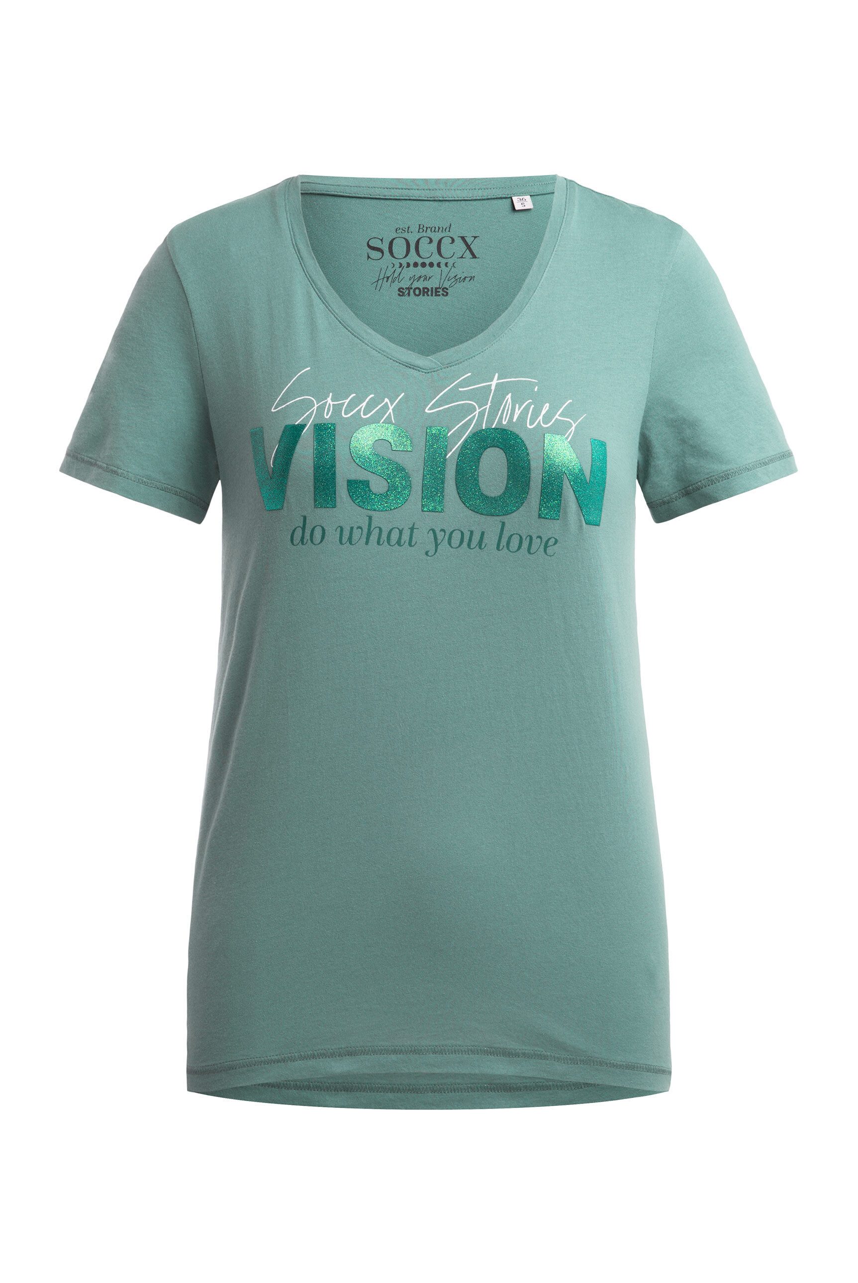 SOCCX V-Shirt aus Baumwolle günstig online kaufen