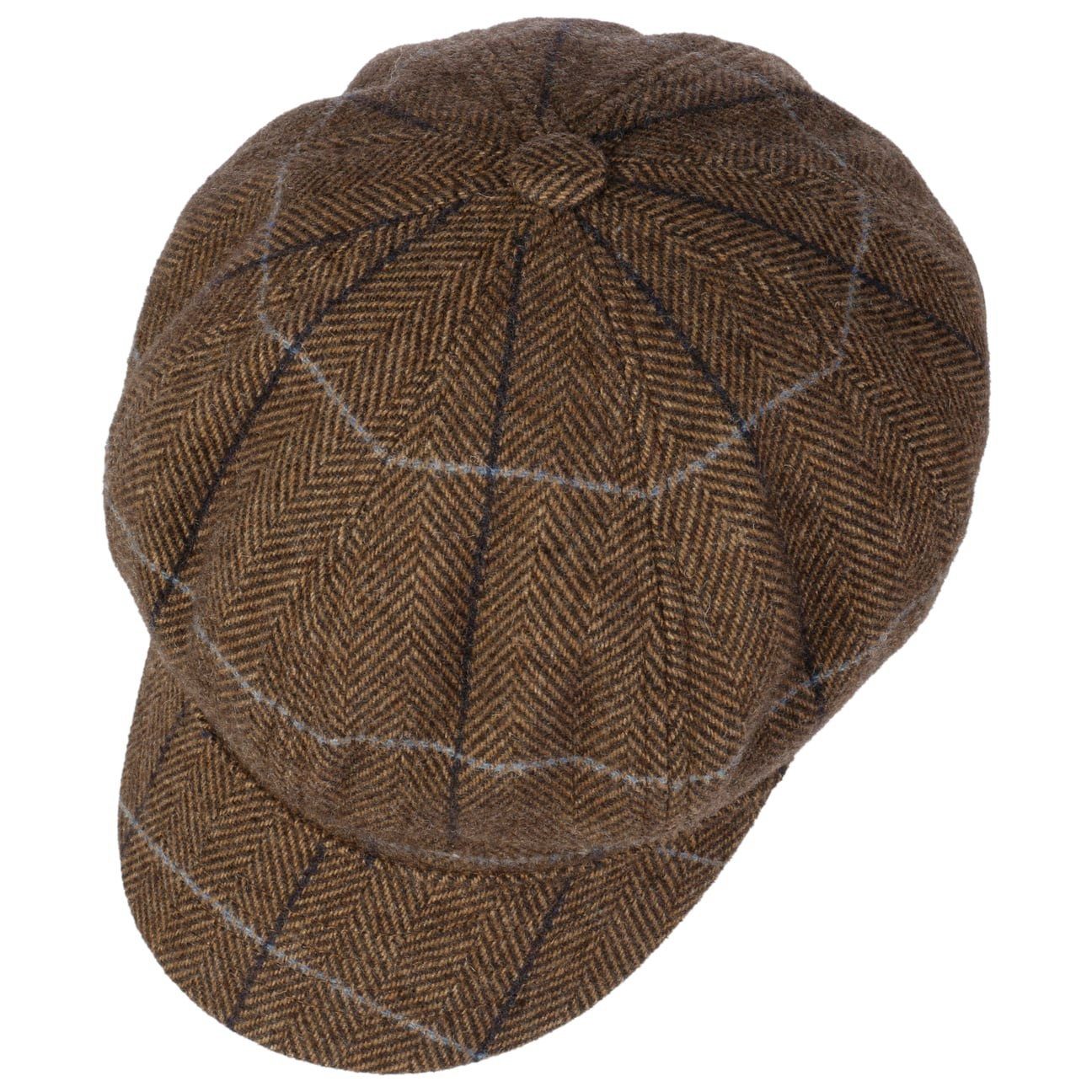 Stetson Ballonmütze Schirm beige-braun (1-St) Baker-Boy-Mütze mit