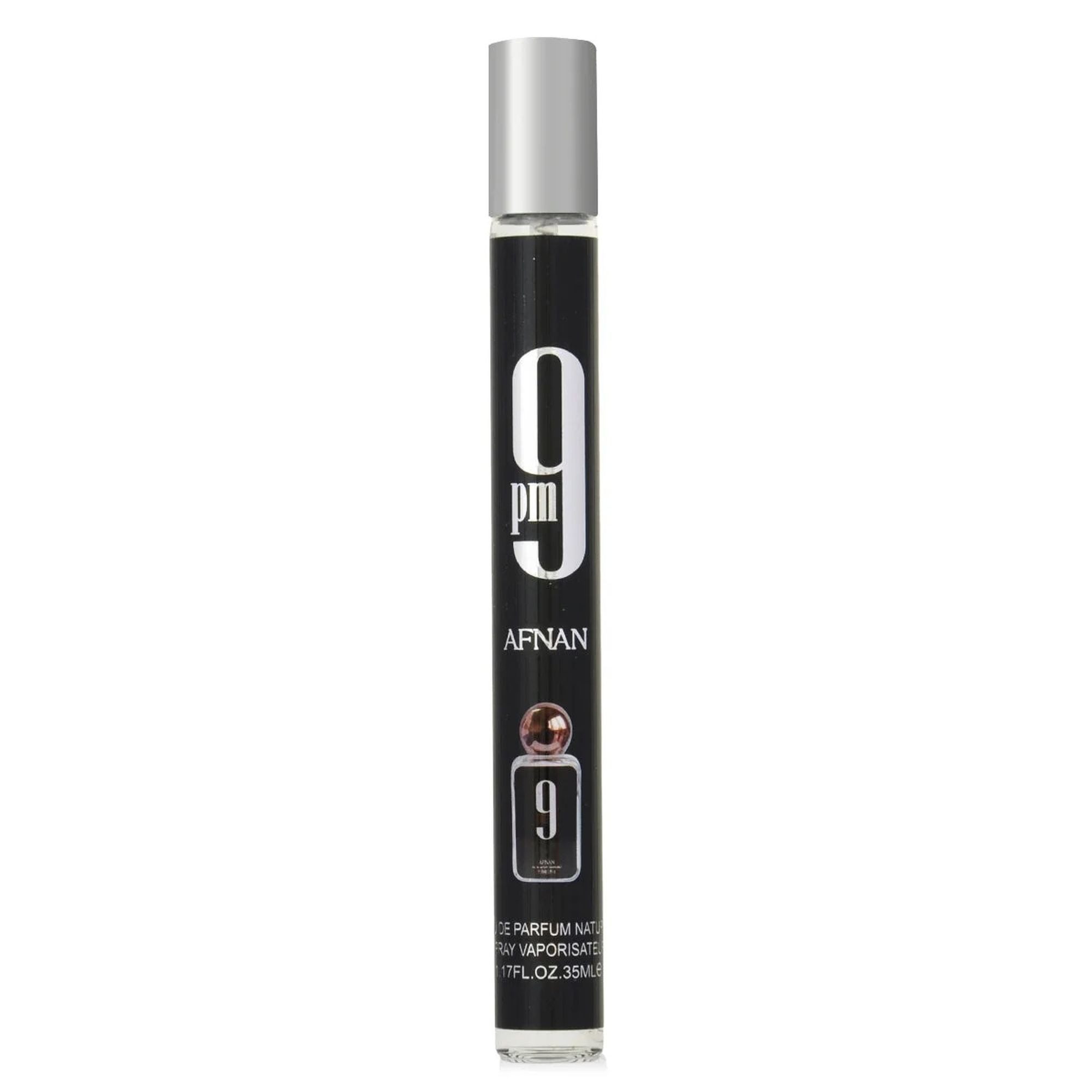 Afnan Eau de Parfum 9pm Herren EDP Spray Reiseparfum 35ml, Süß-würziger Duft mit Apfel, Vanille und Tonkabohne