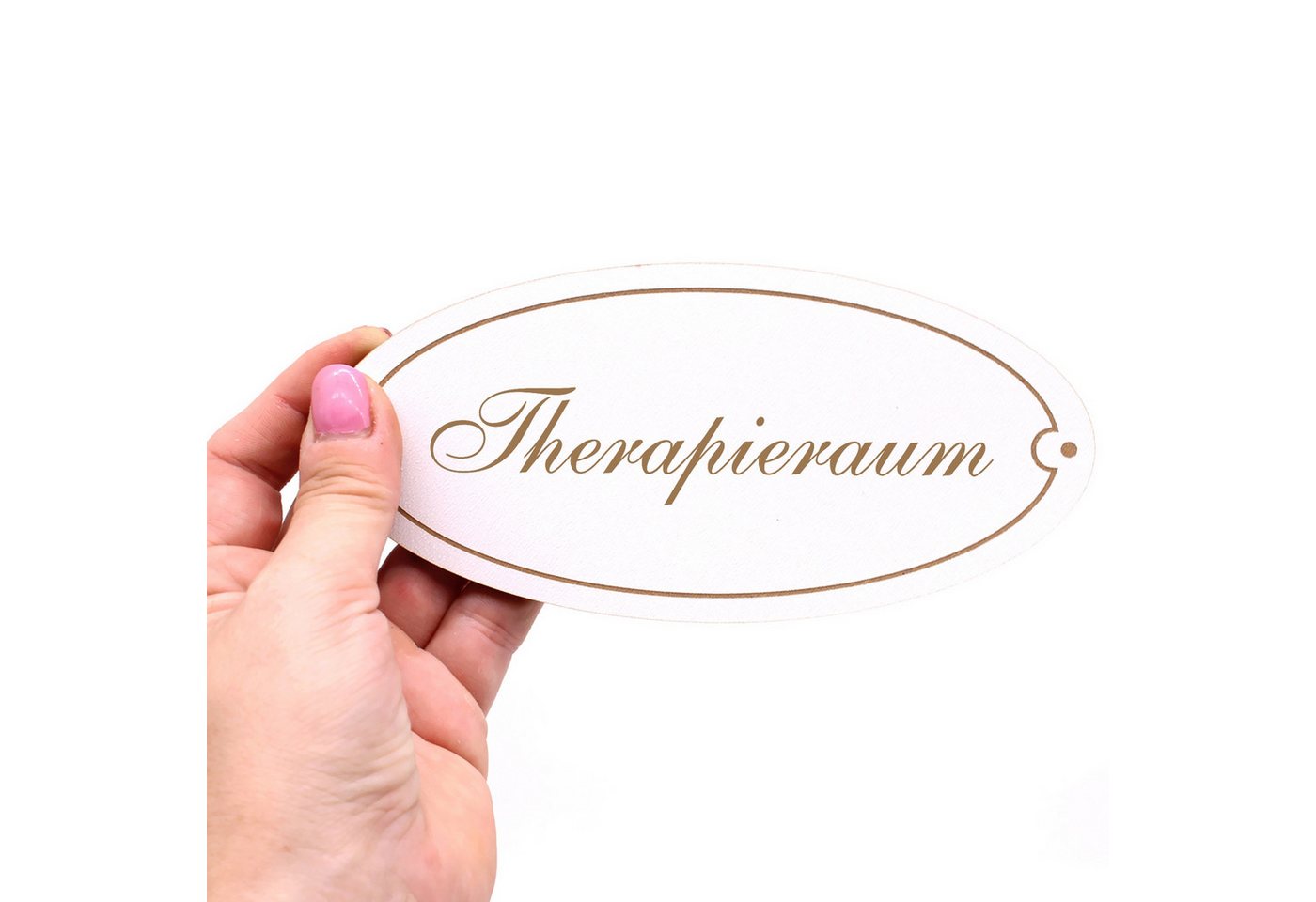Thumbnail - Dekolando Hinweisschild Türschild Oval - Therapieraum - Schild 15 x 7 cm - Schilder Türschilde, (1 St)