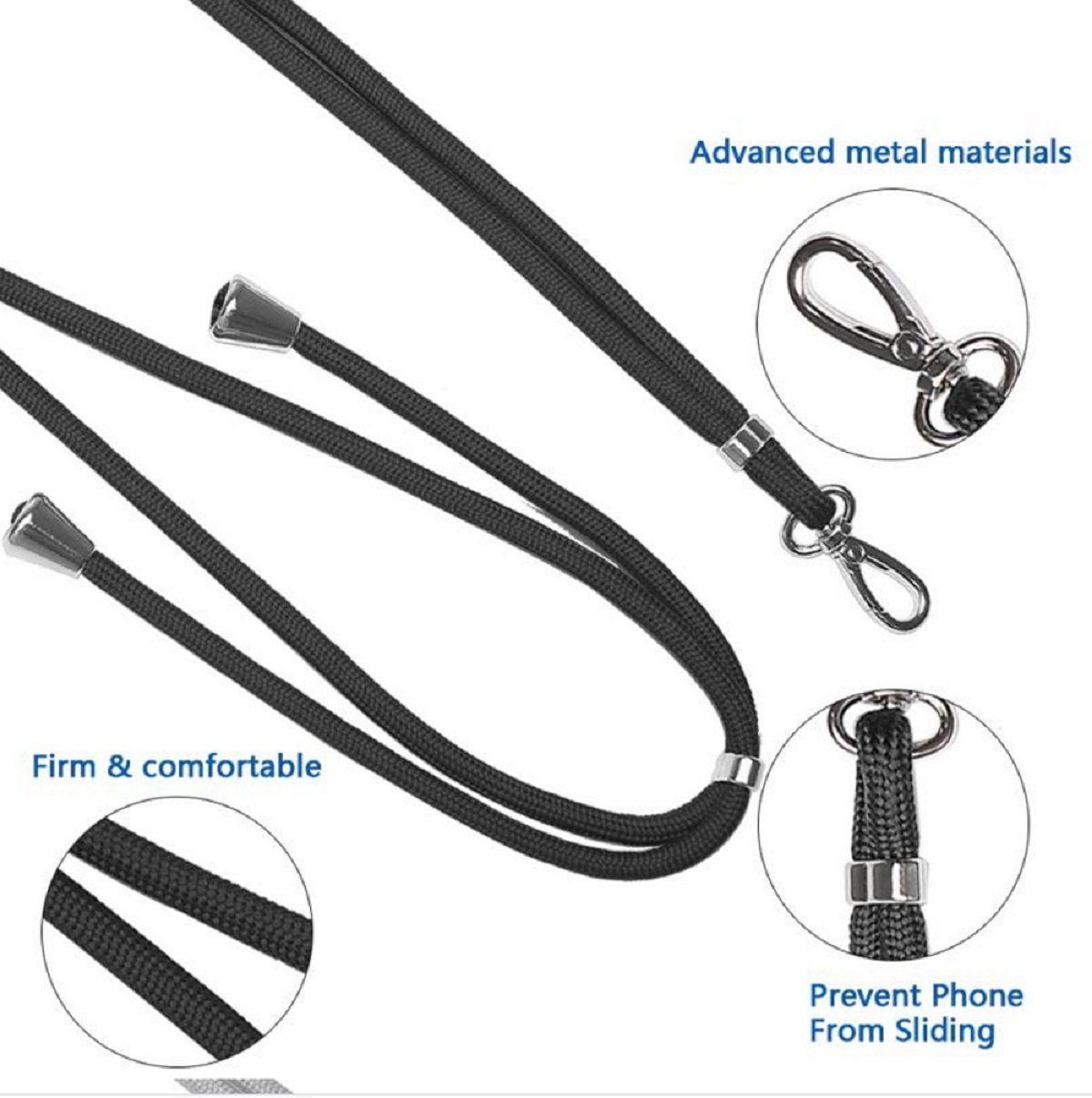 COFI 1453 Handykette Handyhalterung Handykette Schnur zum Umhängen für Smartphones – Bild 3 von 5