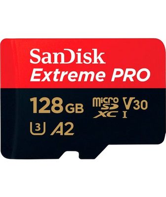 Sandisk »Extreme Pro microSDXC 128GB + SD adap...