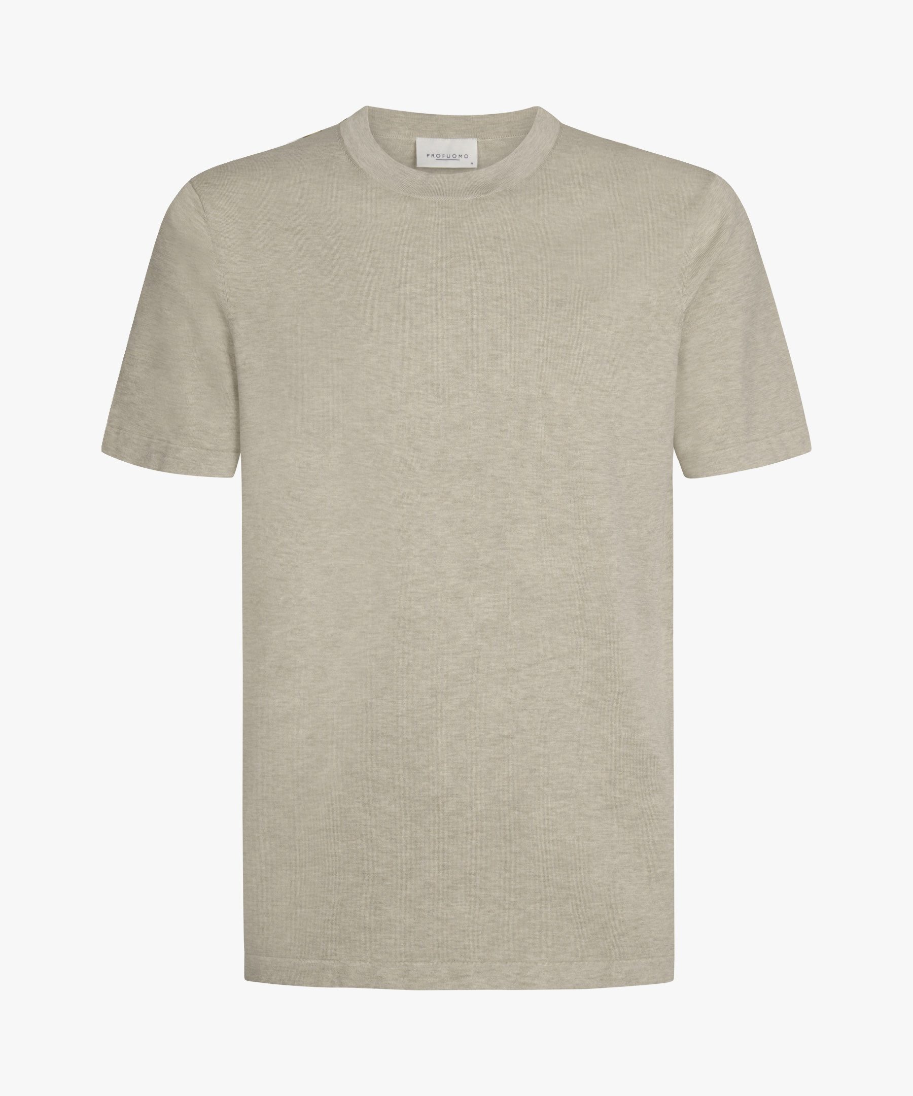Profuomo Kurzarmshirt T-SHIRT CREW NECK SS BEIGE