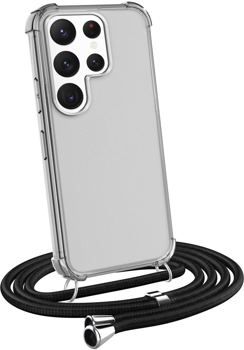 MyGadget Handyhülle TPU Hülle Band Handykette Handyband Umhängen Case Für Samsung Galaxy S22 Ultra