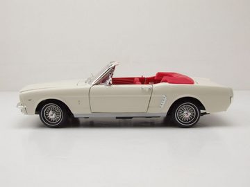 Motormax Modellauto Ford Mustang Convertible 1964 creme James Bond 007 Goldfinger Modellau, Maßstab 1:18