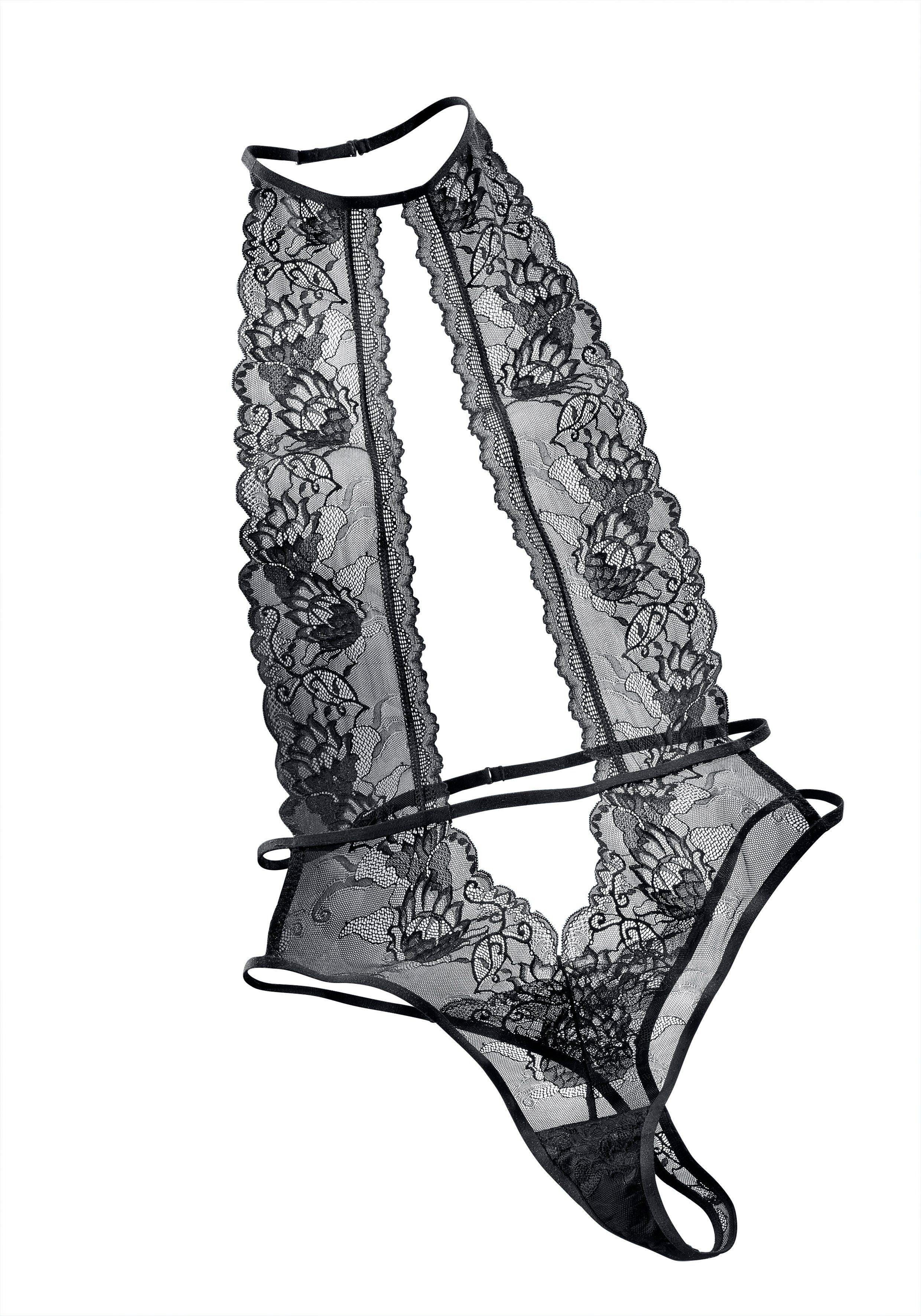 petite fleur gold Stringbody mit modischem Neckholder, verführerische Dessous, Reizwäsche