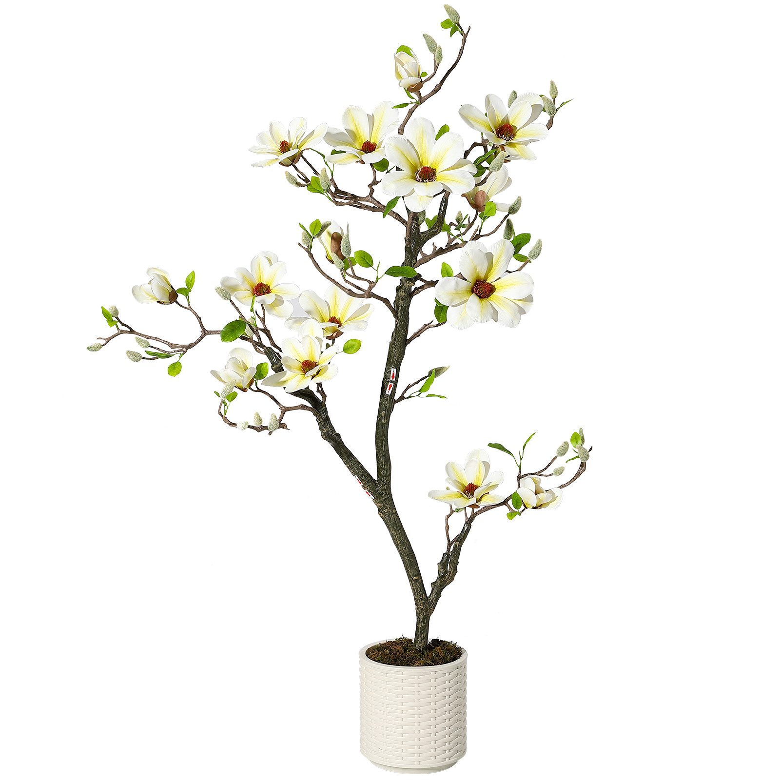 Kunstbaum Künstlicher Magnolienbaum Kunstpflanze Magnolie, GarveeMore, Höhe günstig online kaufen