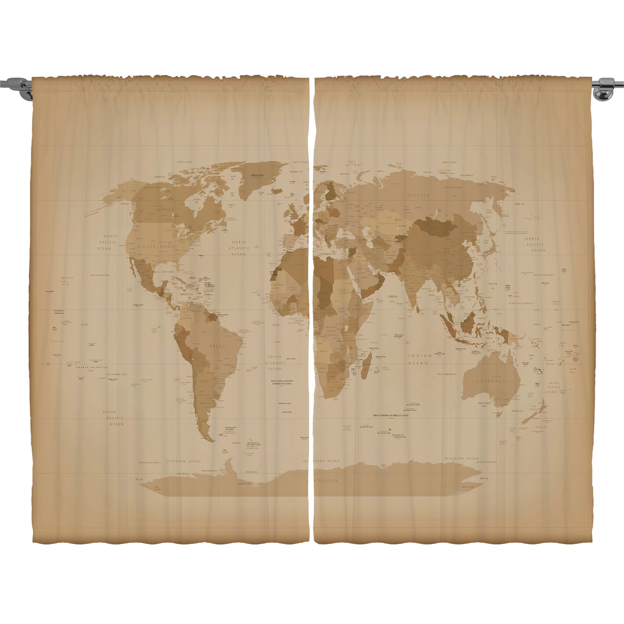 Gardine Schlafzimmer Kräuselband Vorhang mit Schlaufen und Haken