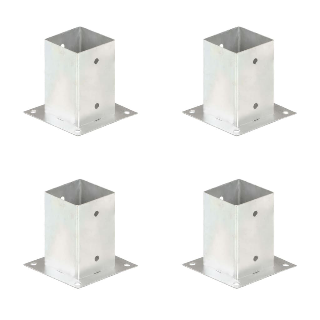 vidaXL Gartentor Pfostenanker 4 Stk Verzinktes Metall 91 mm
