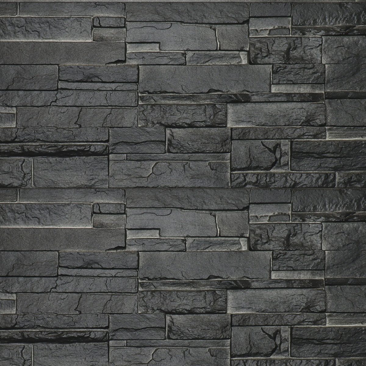 NOVIK Verkleidungspaneel NovikStone DS Platte 105x33cm 10 Stück 2,32qm Schichtstein dunkel, BxL: 51,44x114,3 cm, 0,46 qm, (Karton mit 10 Platten, 5,88 qm) Wandverkleidung mit 3-D-Effekt, problemlose Montage, Natursteinoptik