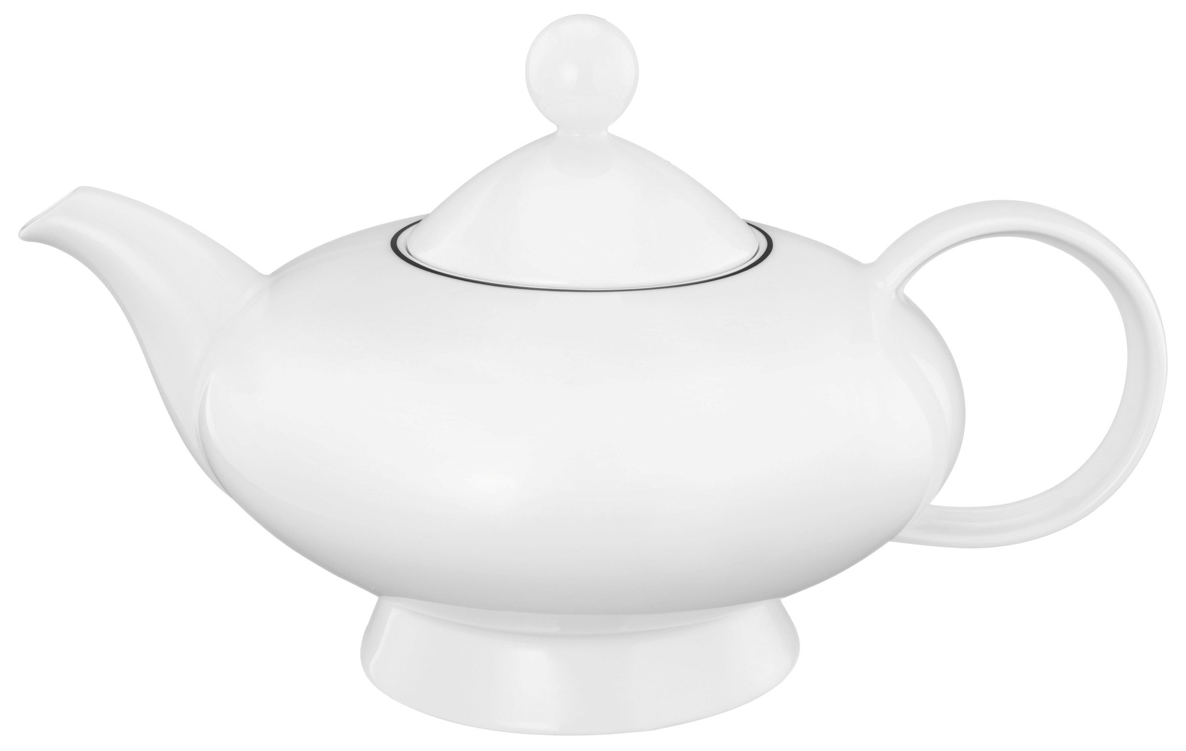 Seltmann Weiden Teekanne Lido Black Line, 1,25 l, (1-St), Fassungsvermögen 1,25 Liter