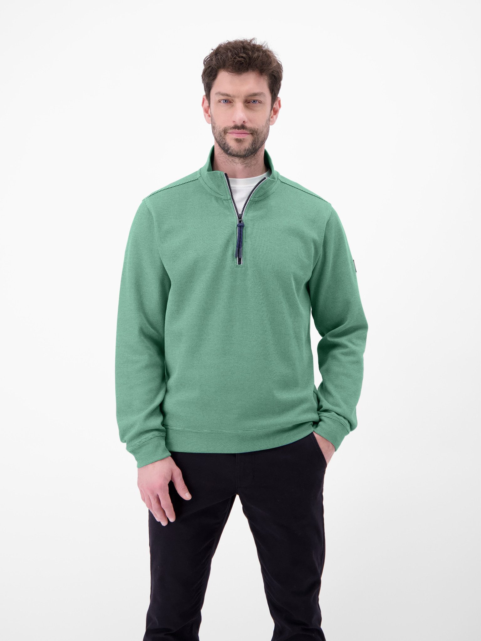 LERROS Sweater SELANIK Troyerkragen mit Reißverschluss günstig online kaufen