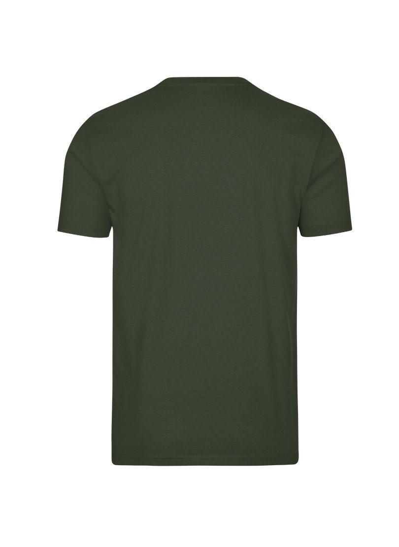 Trigema T-Shirt TRIGEMA khaki Baumwolle DELUXE V-Shirt