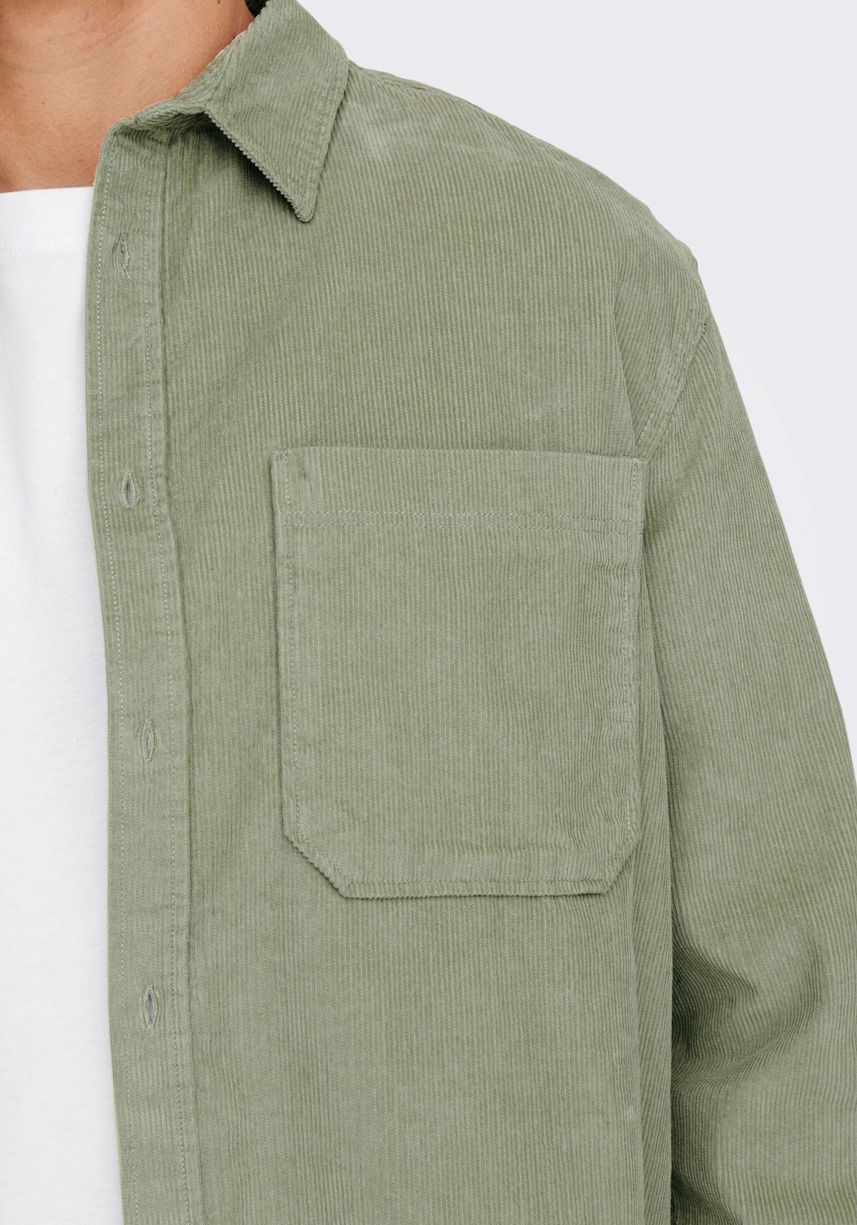 ONLY & SONS Langarmhemd OS ONSALP RLX 2PKT WASHD COR