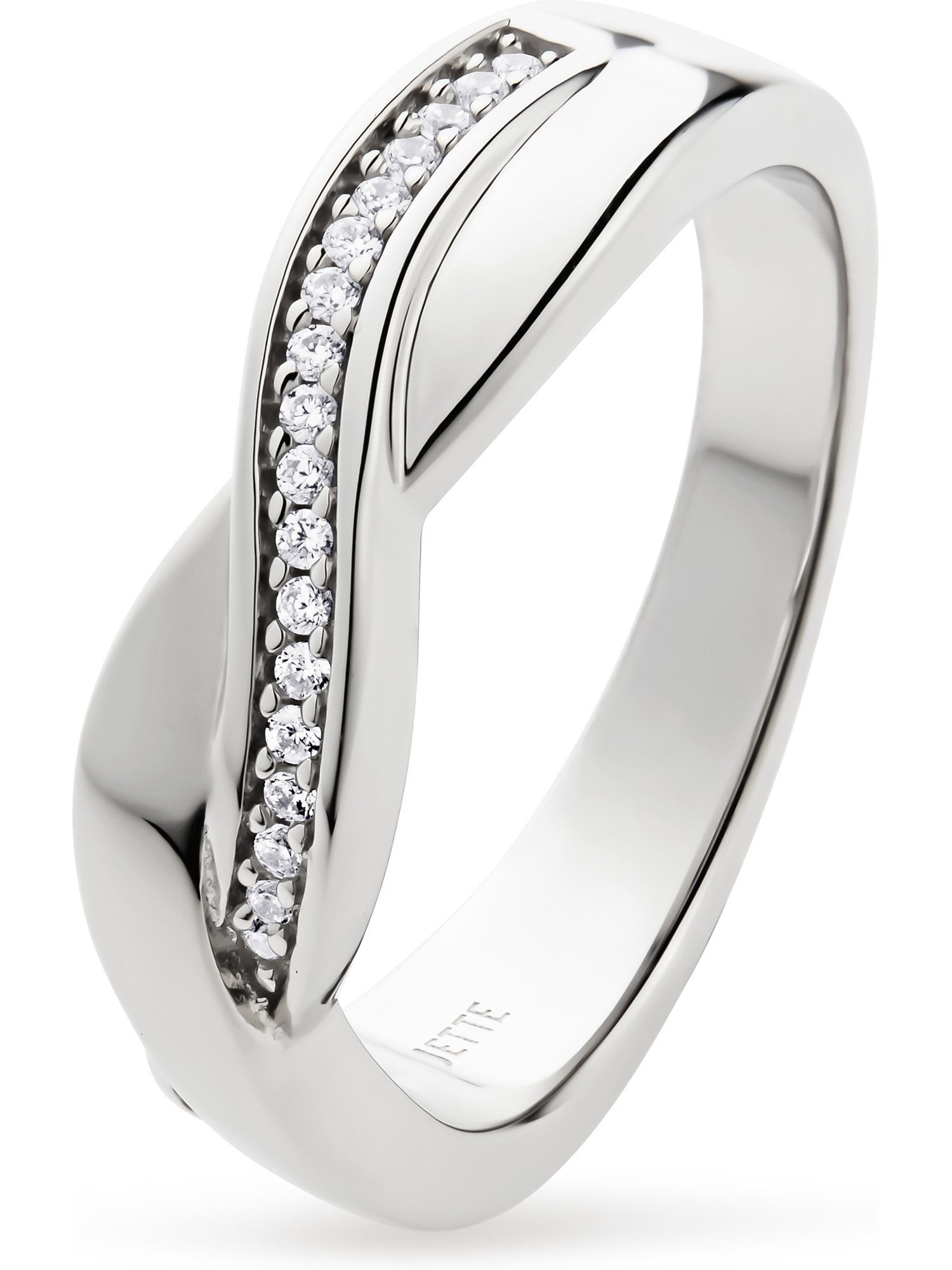 JETTE Silberring JETTE Damen-Damenring 925er Silber 25 Zirkonia, Zirkonia, günstig online kaufen