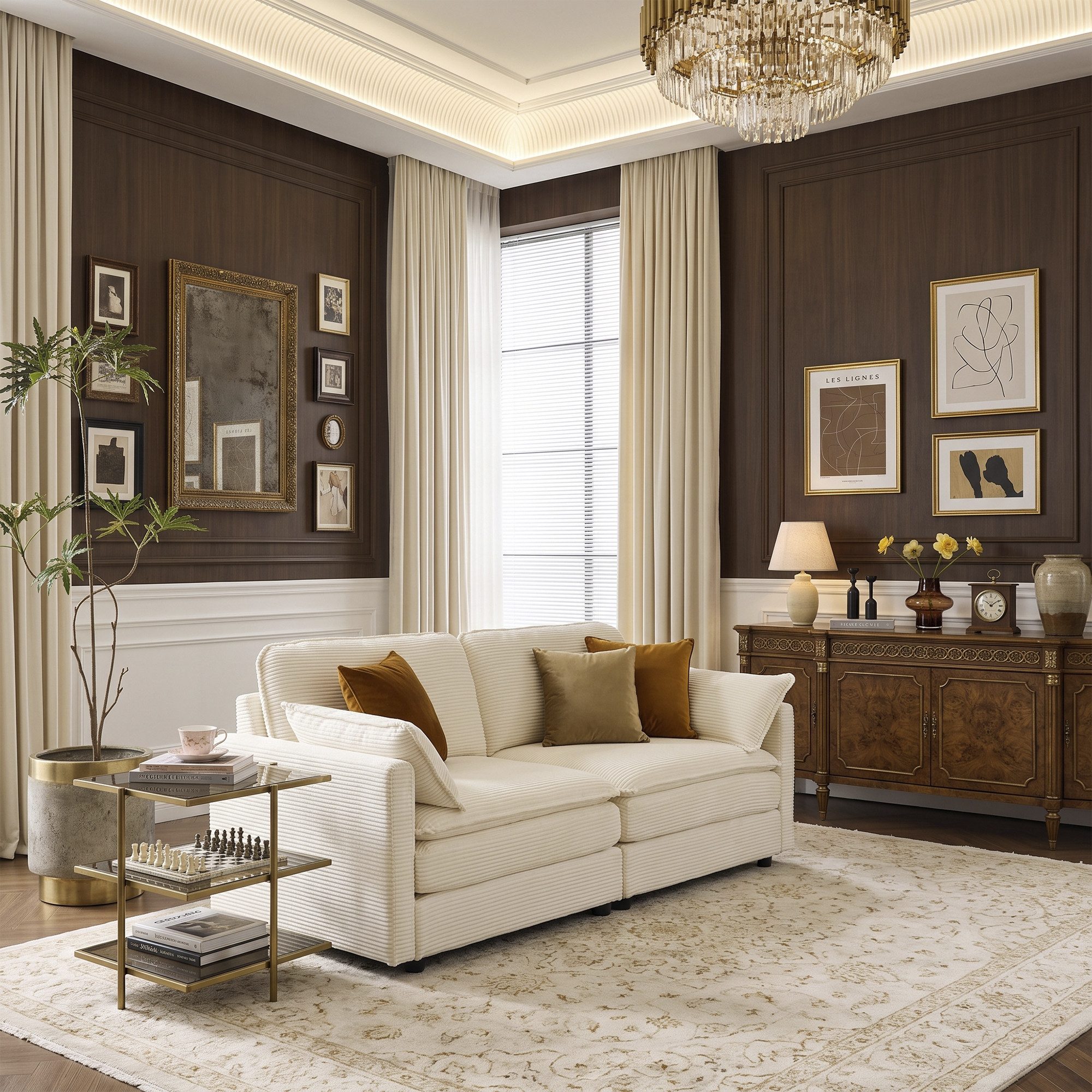 BBWL 2-Sitzer Modernes Sofa, bequemes Wohnzimmer Sofa, Schlafsofa, Holz & Stoff, kompakt, platzsparend, gemütlich, skandinavischer Stil