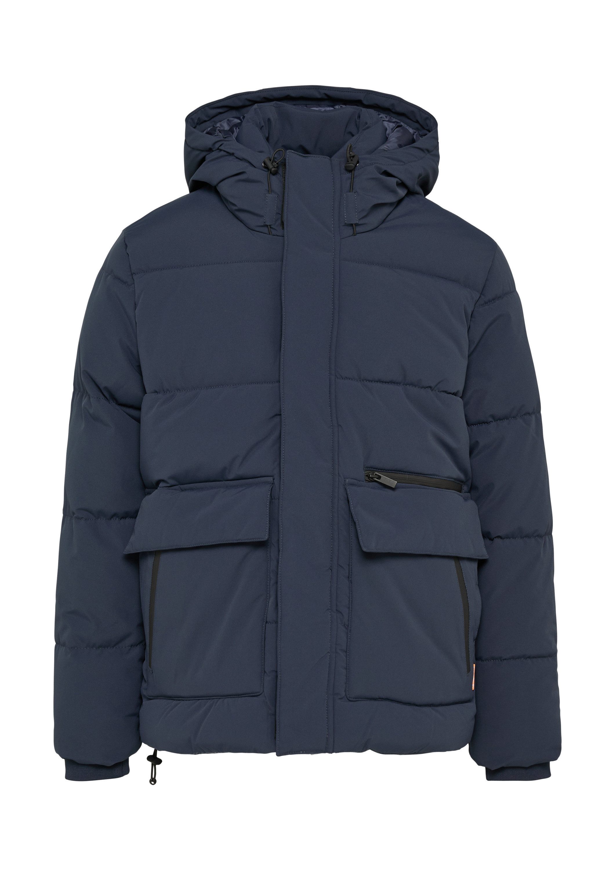QS Winterjacke Outdoor-Jacke Gesteppte Winterjacke mit Kapuze und Innenkrag günstig online kaufen