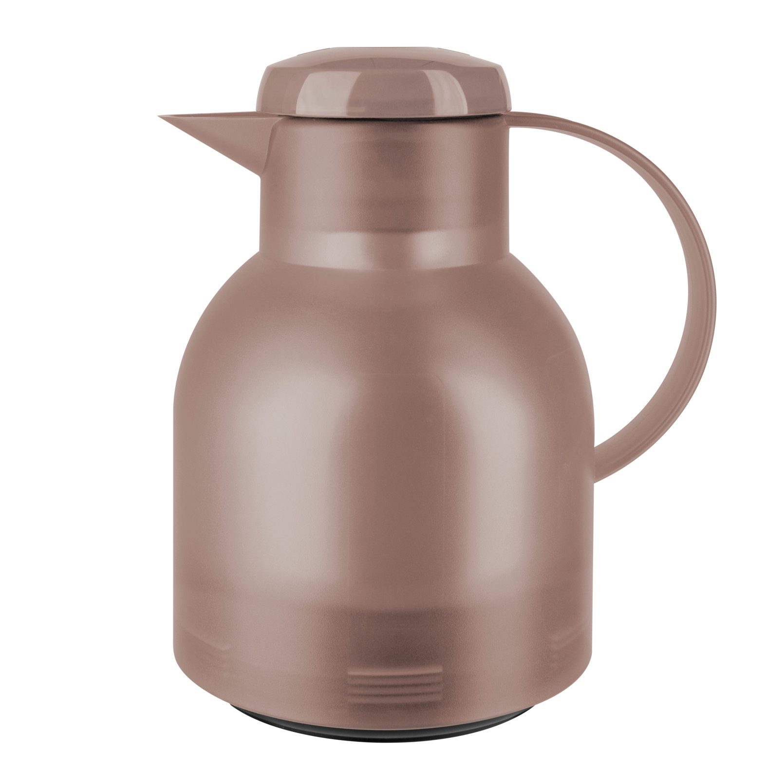 Emsa Isolierkanne Samba, 1 l, zeitloses Design, einfacher Knopfdruck, 24h kalt, 12h warm
