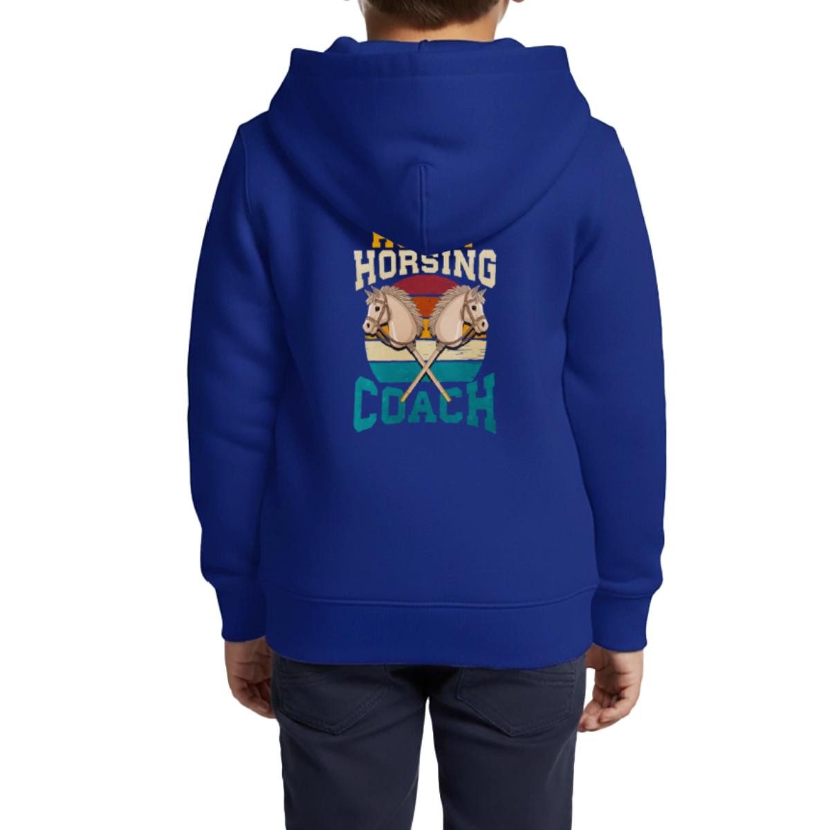 Sweatjacke Hobby Horsing Coach, Steckenpferd Trainer Kinder Premium Organic Zip