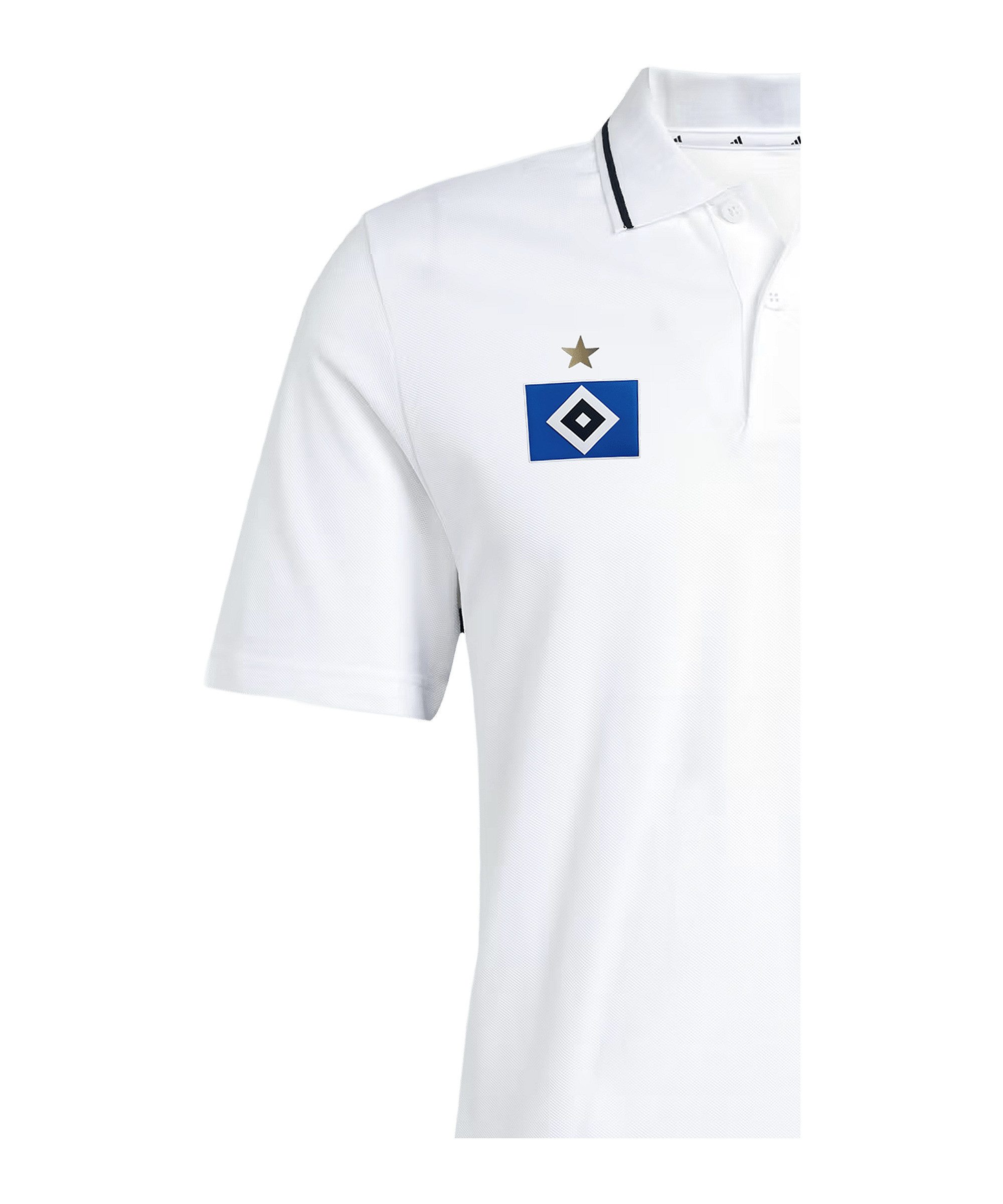 adidas Performance T-Shirt adidas Performance Hamburger SV Polo Weiß Polyes günstig online kaufen