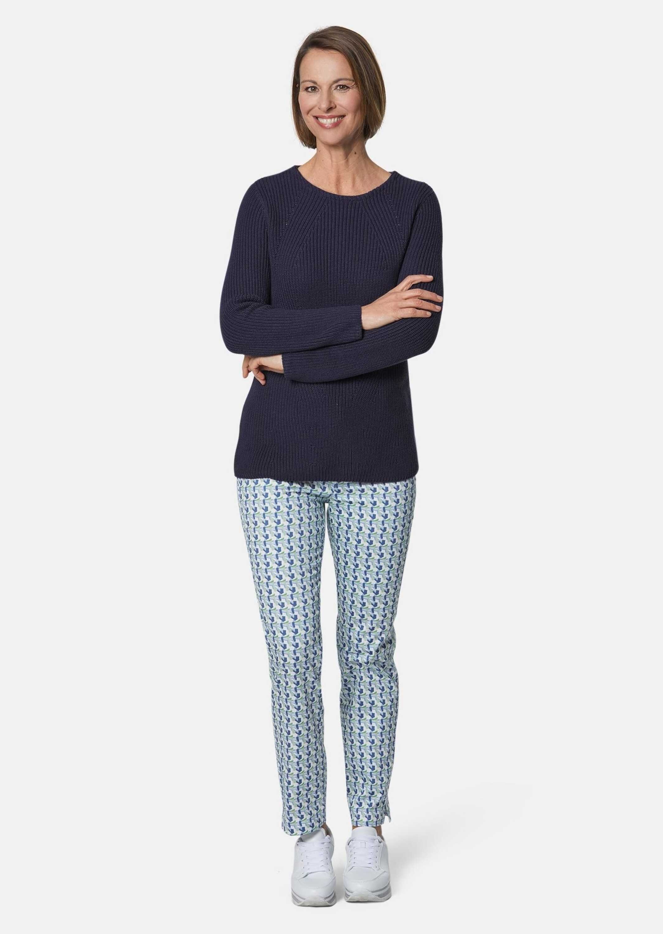 GOLDNER Strickpullover Figurschmeichelnder Pullover aus reiner Baumwolle günstig online kaufen