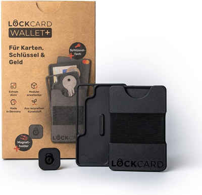 Lockcard Mini Geldbörse Lockcard Mini Geldbörse Wallet+ - Für Karten, Münzen und Geldscheine, (Material: Recycelter Kunststoff)