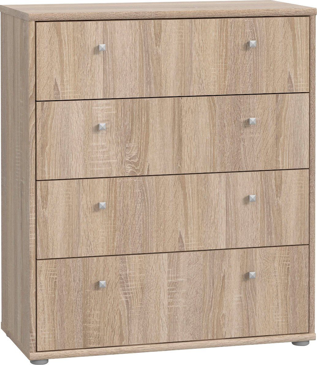 FORTE Kommode Tempra, Kommode, 4 Schubkästen, Höhe 85,5 cm, Breite 73,7 cm