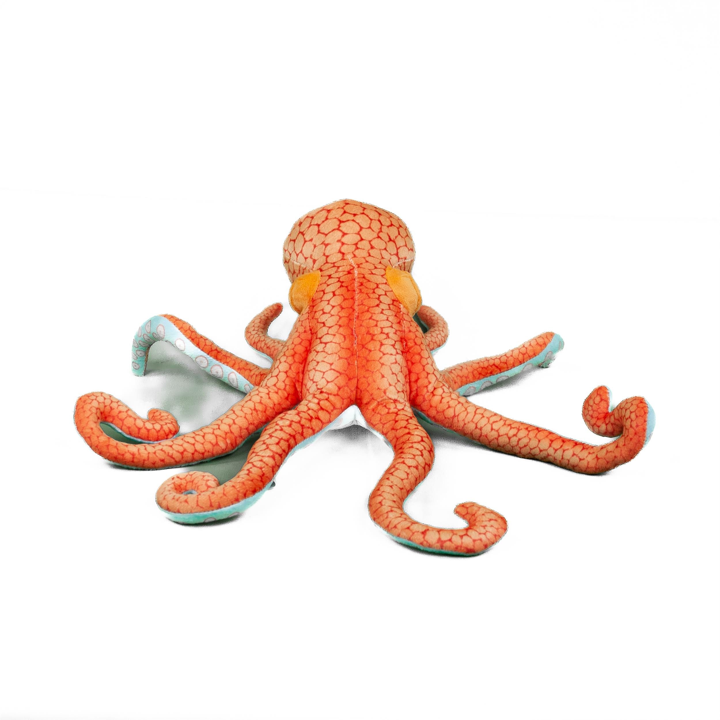 Teddys Rothenburg Kuscheltier Oktopus 36 cm orange liegend Plüschoktopus