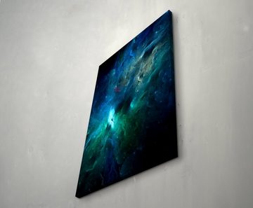Sinus Art Leinwandbild abstraktes Bild  Universum in Blautönen - Leinwandbild