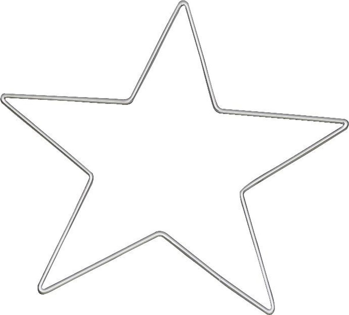 Knorr Prandell Bastelfilz Drahtstern 15cm silberfarben