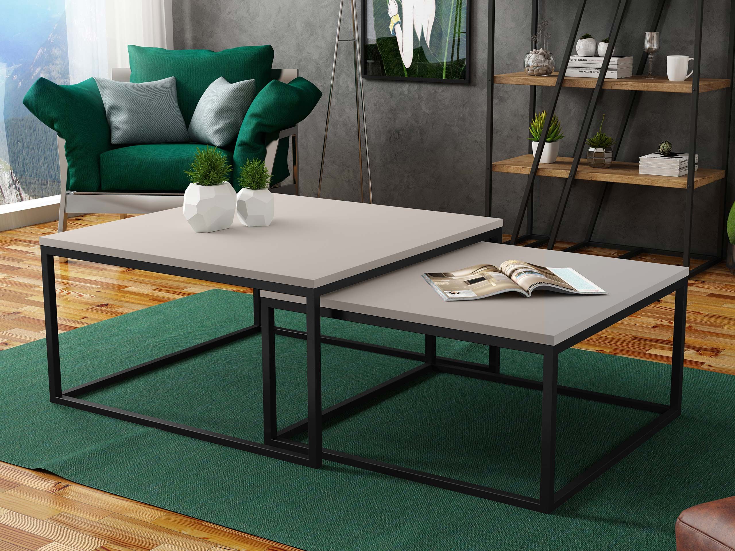 MIRJAN24 Couchtisch Dual (2er-Set), Vierkantrohrrahmen aus günstig online kaufen