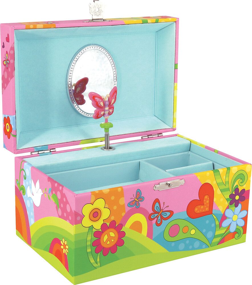Aufbewahrungsbox Musikspieldose Schmetterlingswiese - Melodie „Over the Rainbow"
