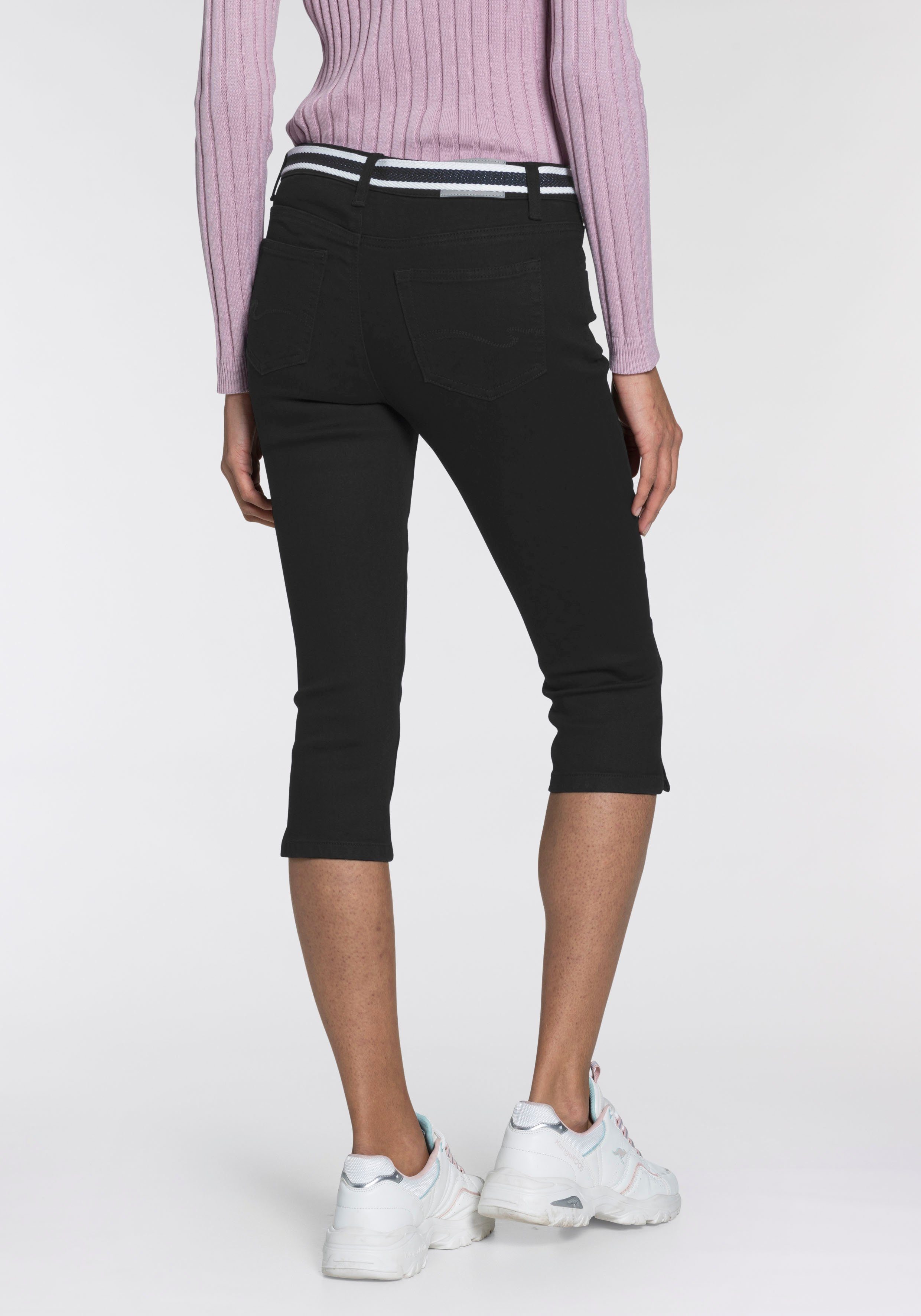 KangaROOS Caprijeans "CAPRI-JEANS mit Gürtel", (Set, mit abnehmbarem Gürtel günstig online kaufen