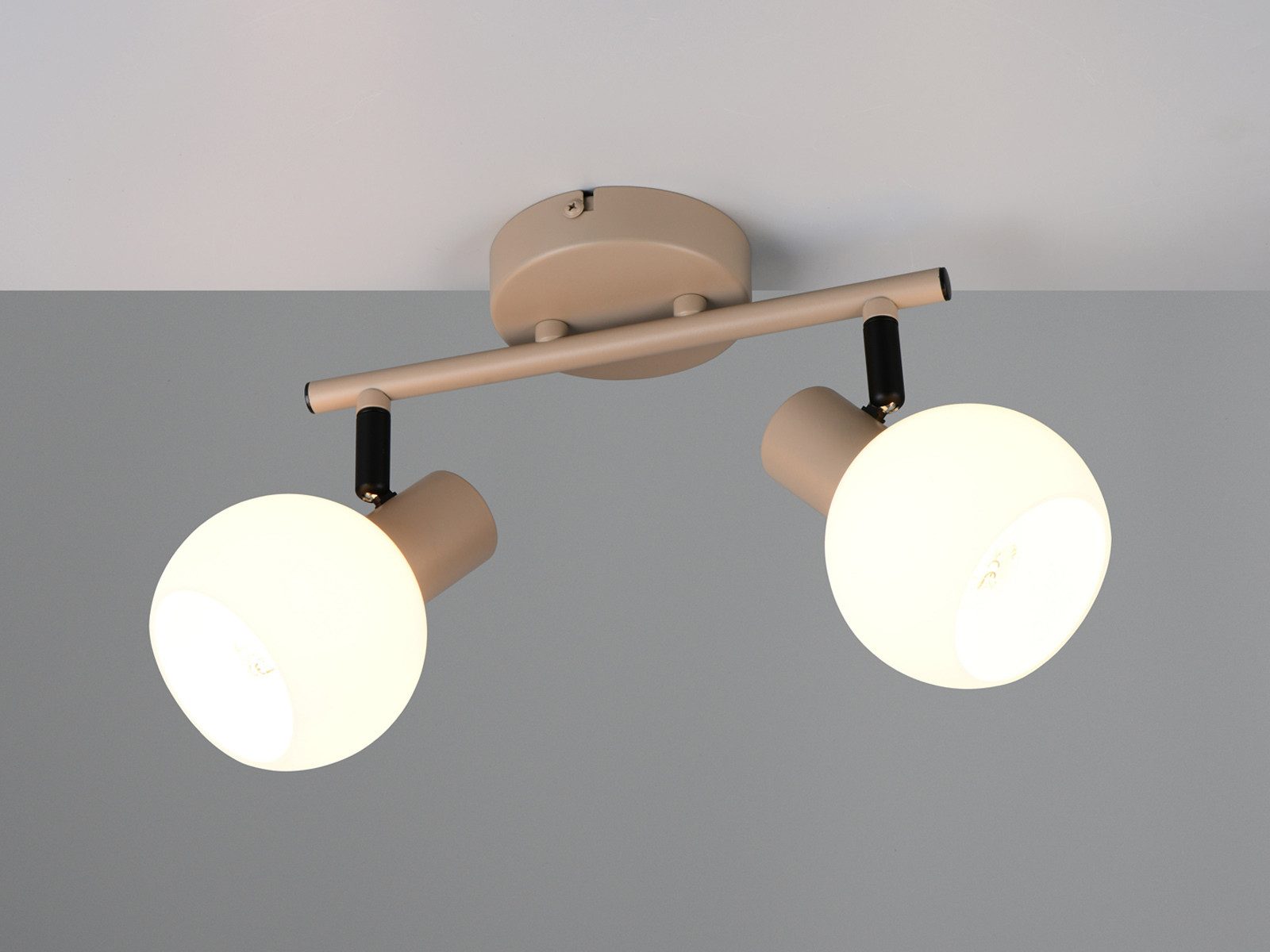 Reality Leuchten LED Deckenstrahler, Dimmfunktion, LED wechselbar, warmweiß, Deckenbeleuchtung innen Deckenlampe Jugendzimmer & Treppenhaus B: 25cm