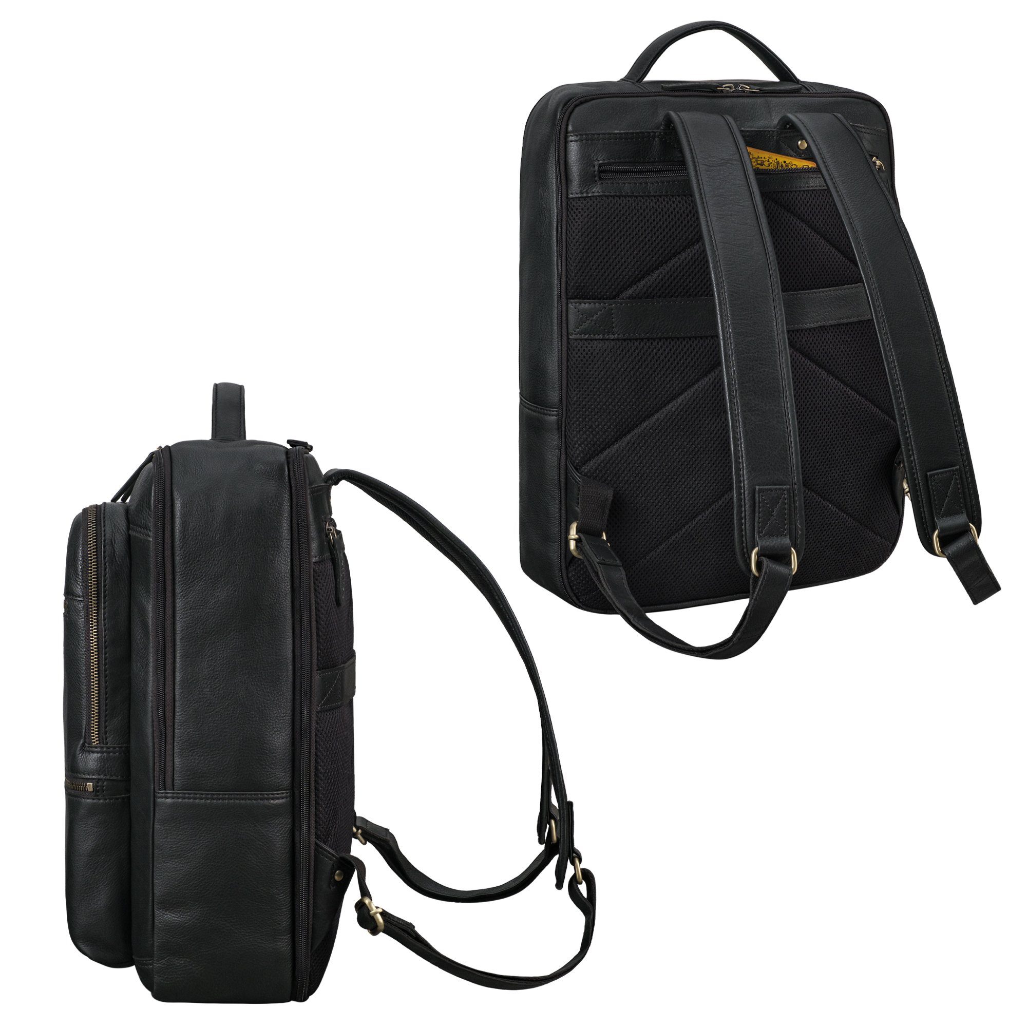 STILORD Notebookrucksack "Coryo" Laptop Rucksack Leder Groß