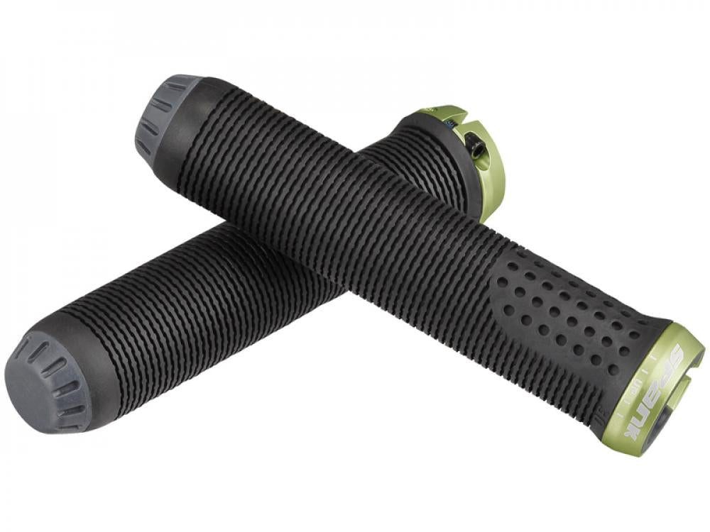 SPANK Fahrradlenkergriff Spank Spike 30, lock-on grip, diameter 30mm, length 145mm, black/green