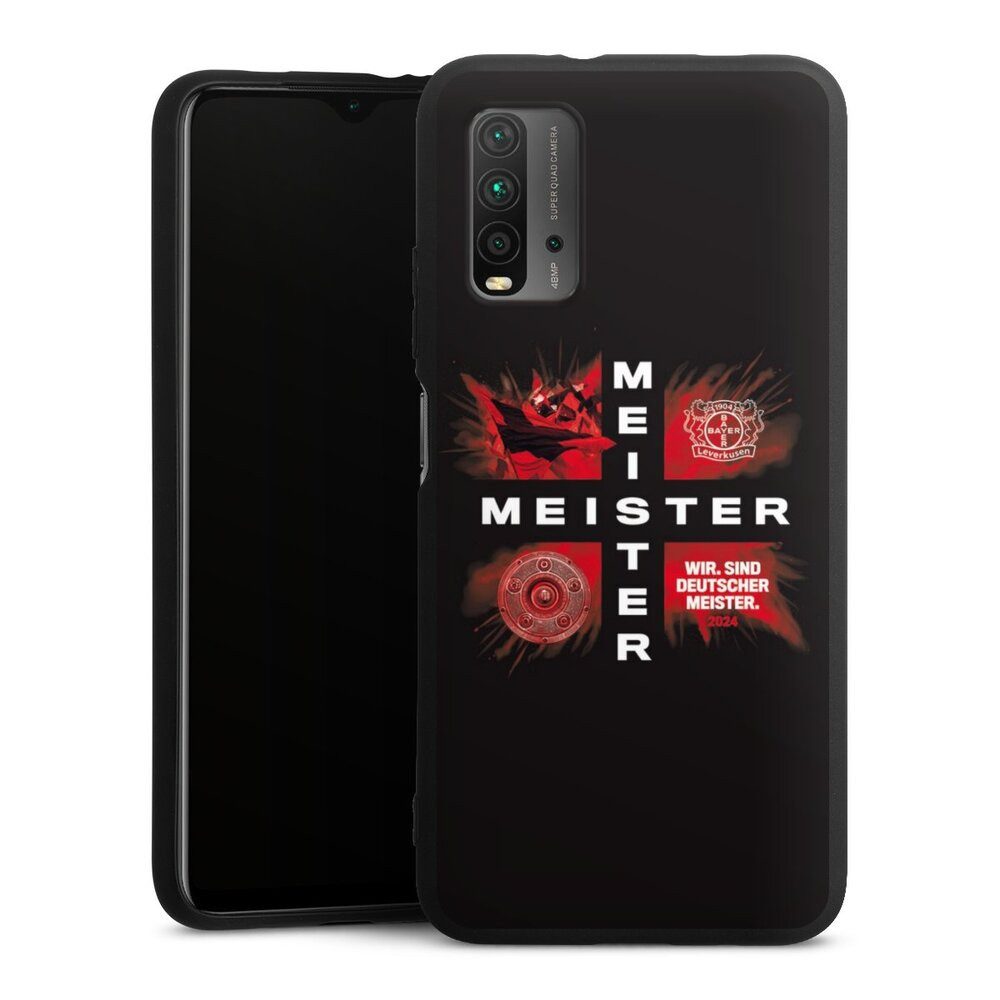 DeinDesign Handyhülle Bayer 04 Leverkusen Meister Offizielles Lizenzprodukt, Xiaomi Redmi 9T Silikon Hülle Premium Case Handy Schutzhülle