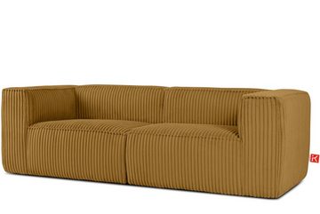 Konsimo 3-Sitzer Einzelsofa 3-Personen FEROX, hergestellt in der EU, aus breitem Cordstoff, Modern, 3-Sitzer