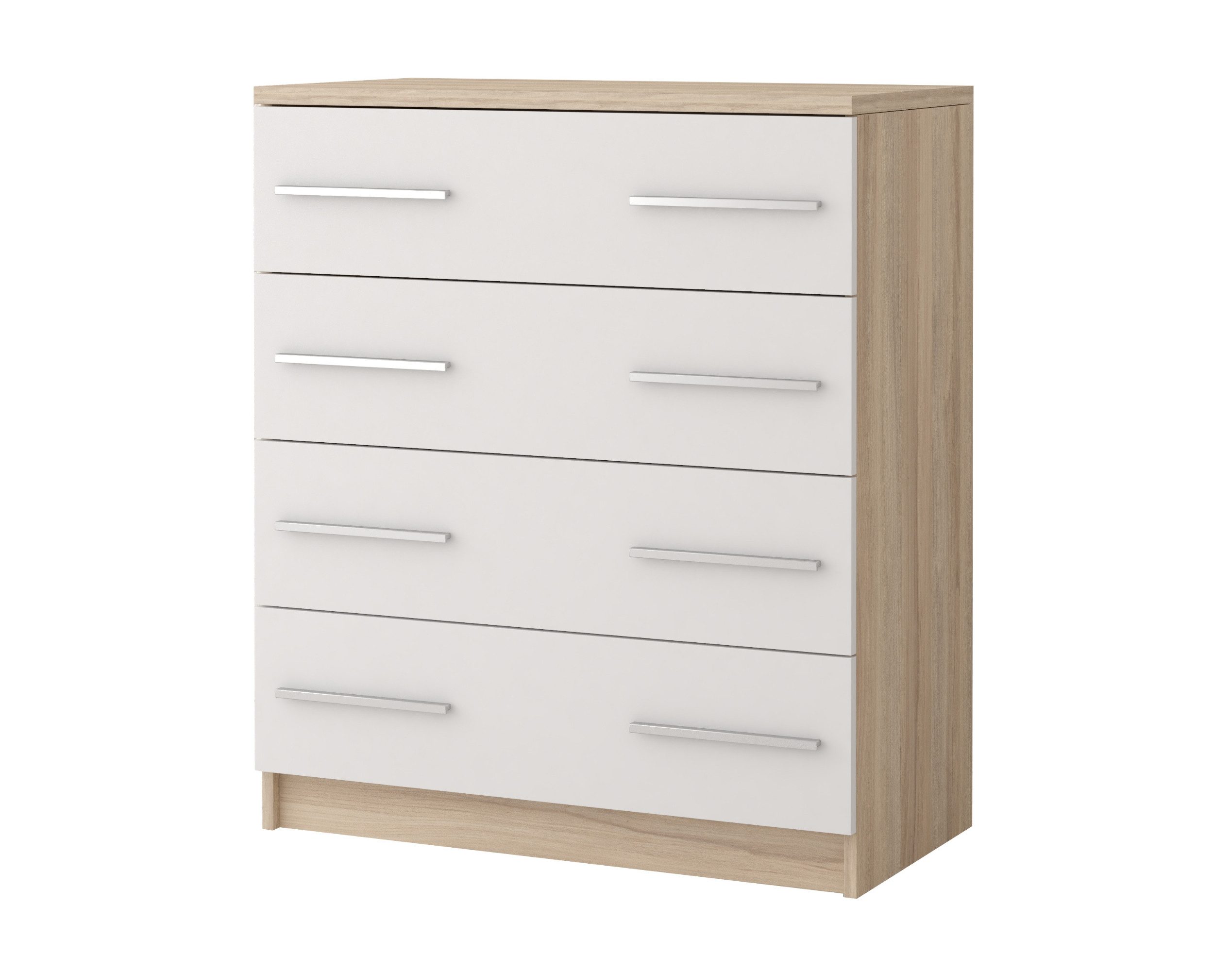Deine Мебель 24 Kommode OLMO 02 Jugendzimmer Jugendmöbel in Weiß Weiß/Grau Weiß/Sonoma (Set, 1 St., Set), Sideboard Kindermöbel Kinderzimmer