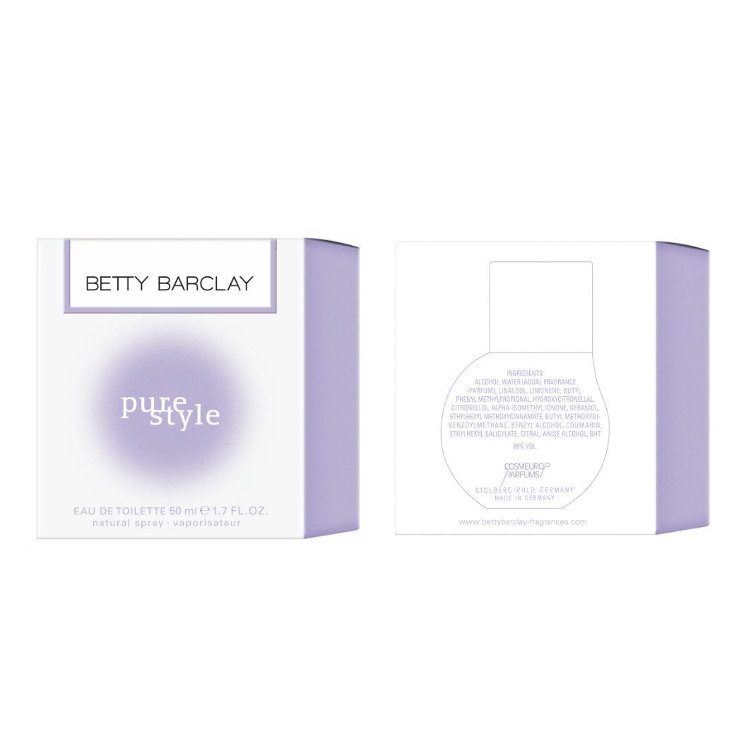 Betty Barclay Eau de Toilette Betty Barclay pure style EDT NATURAL SPRAY 50 ML, 1-tlg., mit tiefgründiger Note