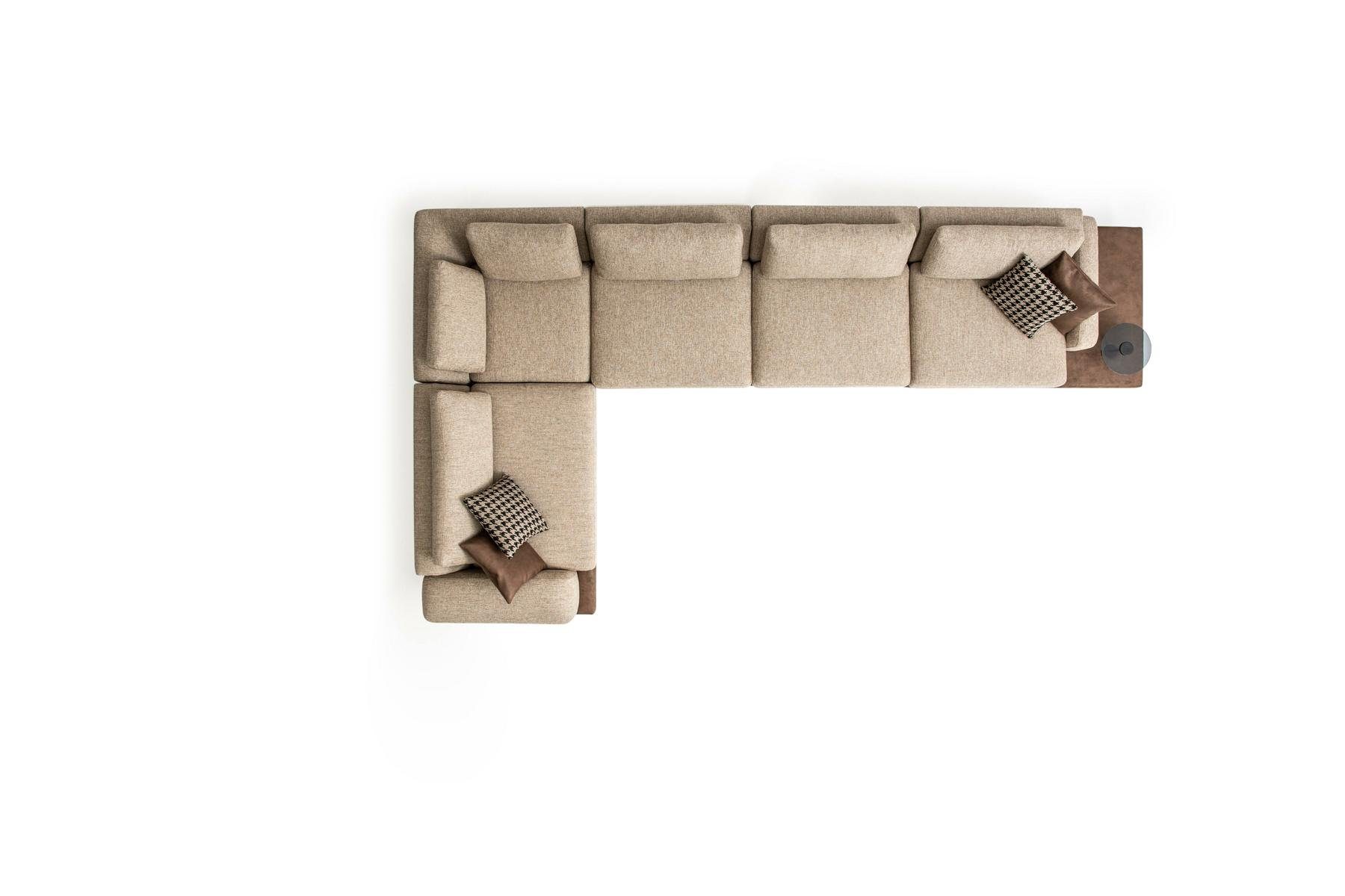 Beige Made in Modern 5 Ecksofa Polstersofa, Teile, Wohnzimmer Europe JVmoebel L-Form Ecksofa Couch