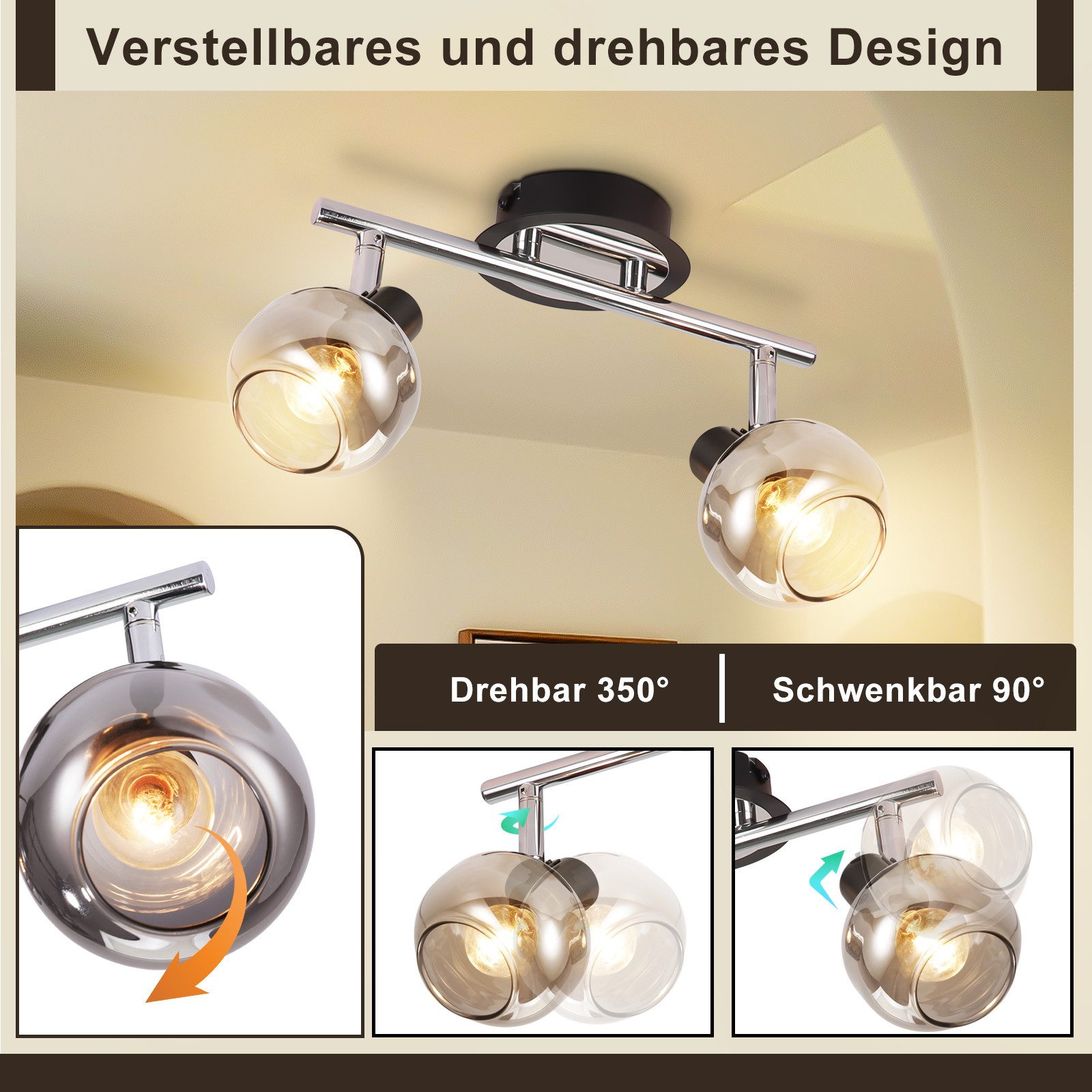 Nettlife Deckenstrahler Küchenlampe 2/3/4/6 Flammig Modern günstig online kaufen