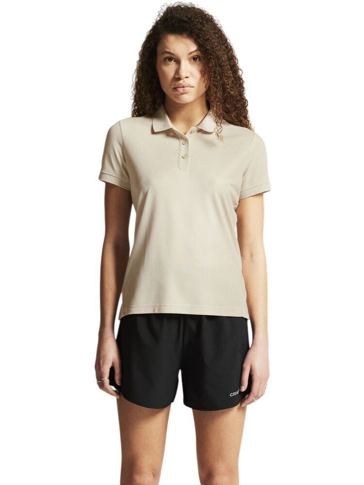 Poloshirt Core Unify (funktionelles Recyclingpolyester) beige Damen