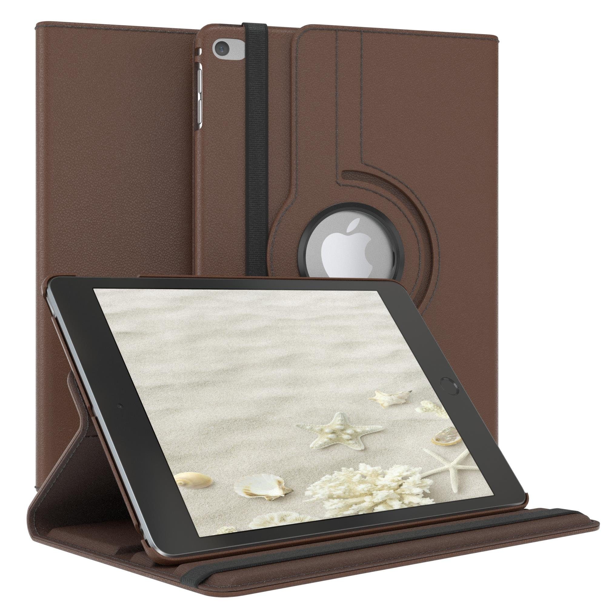 EAZY CASE Tablet-Hülle Rotation Case für Apple iPad Mini 5. Generation 7,9 Zoll, Schutztasche Tablet Case 360 Rotation Bookcover zum Aufstellen Braun