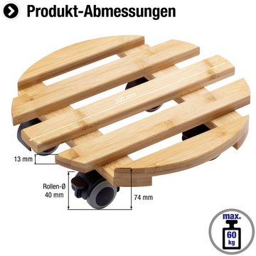 Metafranc Transportroller Metafranc WU0825330 Pflanzenroller Bambus Traglast (max): 60 kg 74