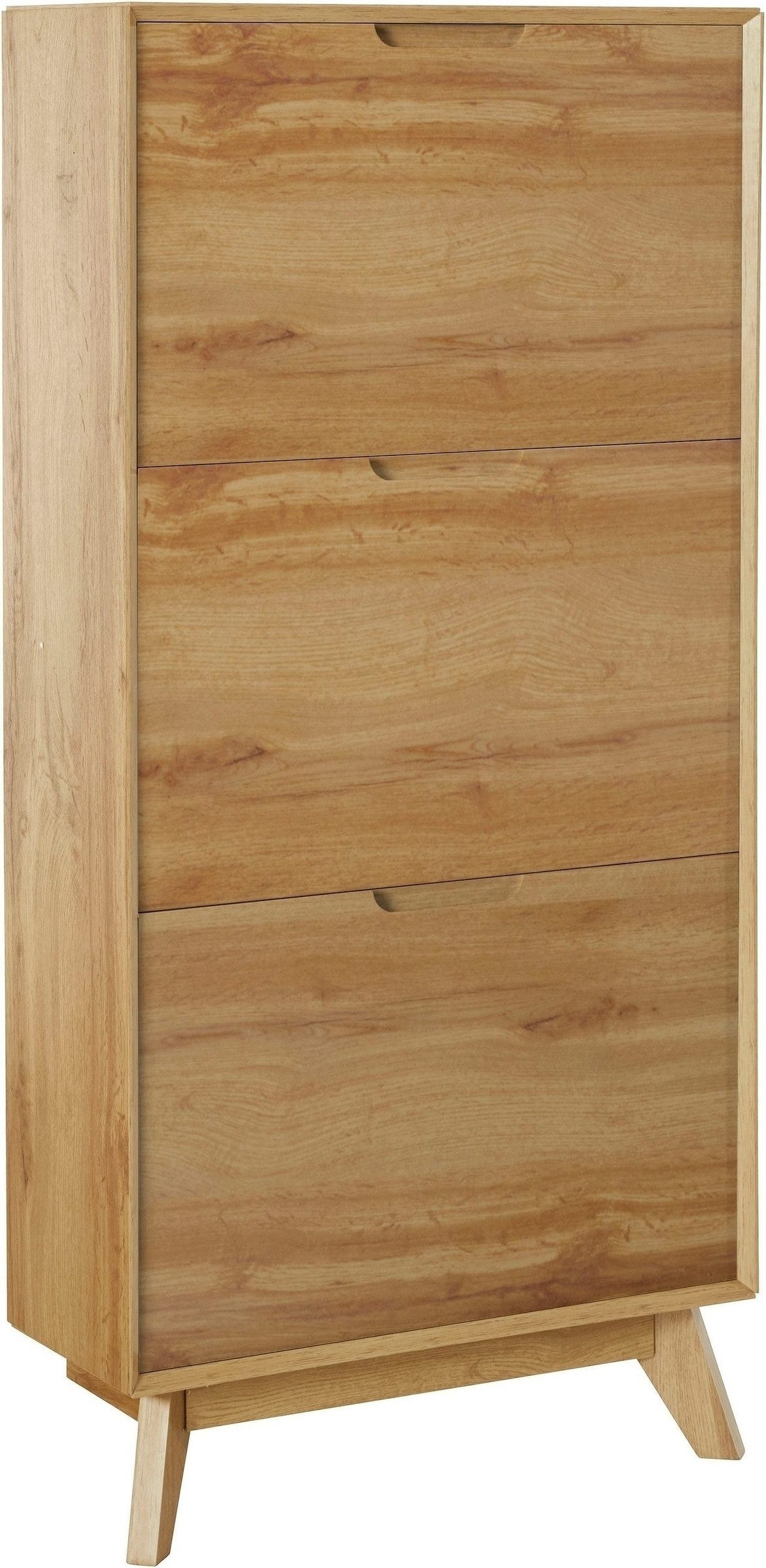freiraum Schuhschrank Essen mit 3 Klappen in Eichenoptik - 60x125x24cm (BxHxT)