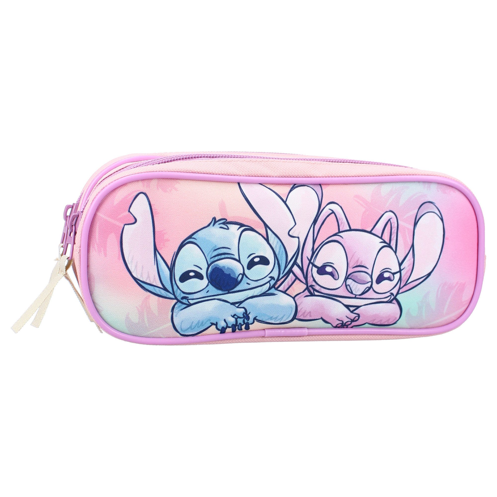Disney Federmäppchen Stitch Federmäppchen Spring Smiles mit Doppelkammer